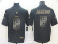 Men's Baltimore Ravens #8 Lamar Jackson Black Team Game Jerseys