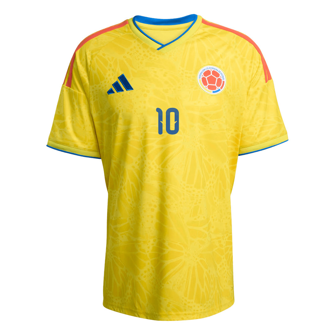JAMES #10 Colombia Home Soccer Jersey World Cup 2026