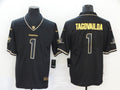 Men's Miami Dolphins #1 Tua Tagovailoa Black Game Jerseys