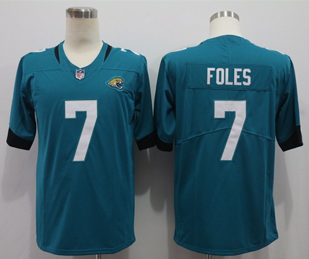 Men's Jacksonville Jaguars Nick Foles #7 Teal Game Jersey – NFL Stitched