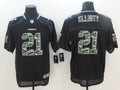 Men's Dallas Cowboys Ezekiel Elliott #21 Black Alternate Player Jerseys