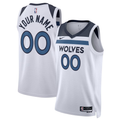 Men's Minnesota Timberwolves White Swingman Custom Jerseys - Association Edition