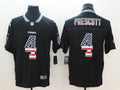 Men's Dallas Cowboys Dak Prescott #4 Black Game Team Jerseys