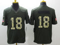 Men's Denver Broncos Peyton Manning #18 Army Green Game Jerseys