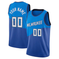 Men's Milwaukee Bucks Blue 2020/21 Custom Swingman Jerseys - City Edition