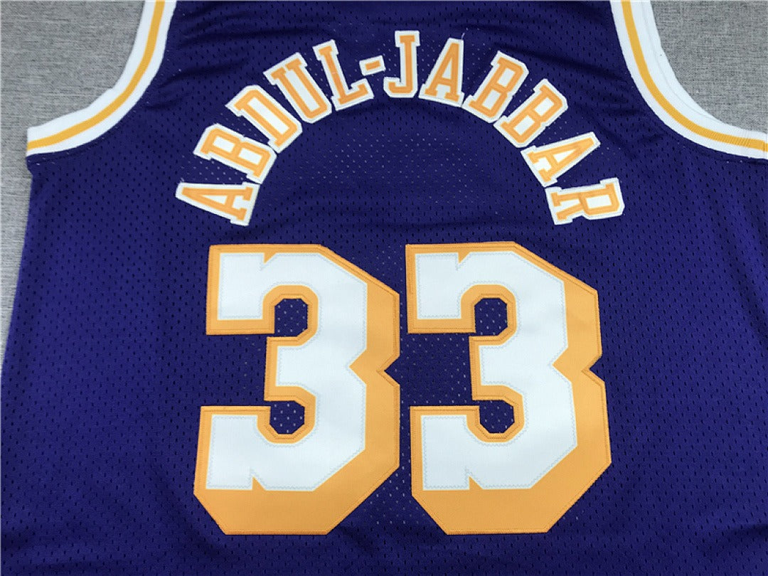 Kareem Abdul-Jabbar #33 Los Angeles Lakers NBA Retro Embroidered Jersey – Sizes S-XXXL