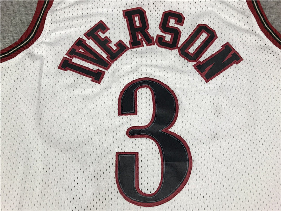 Philadelphia 76ers Allen Iverson #3 NBA Retro Embroidered Jersey – Sizes S-XXXL