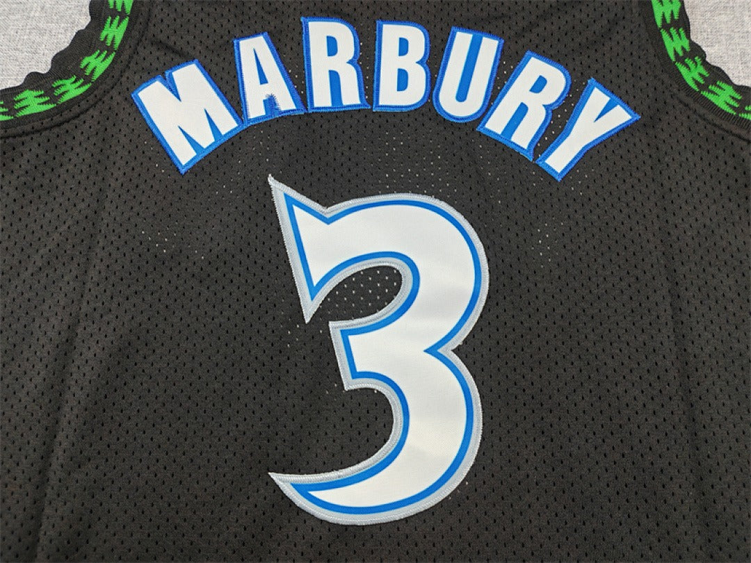 Minnesota Timberwolves #3 Stephon Marbury Retro NBA Jersey – Sizes S–XXXL