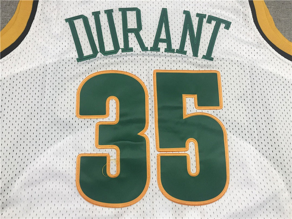 Seattle SuperSonics #35 Kevin Durant NBA Retro Embroidered Jersey – Sizes S-XXXL