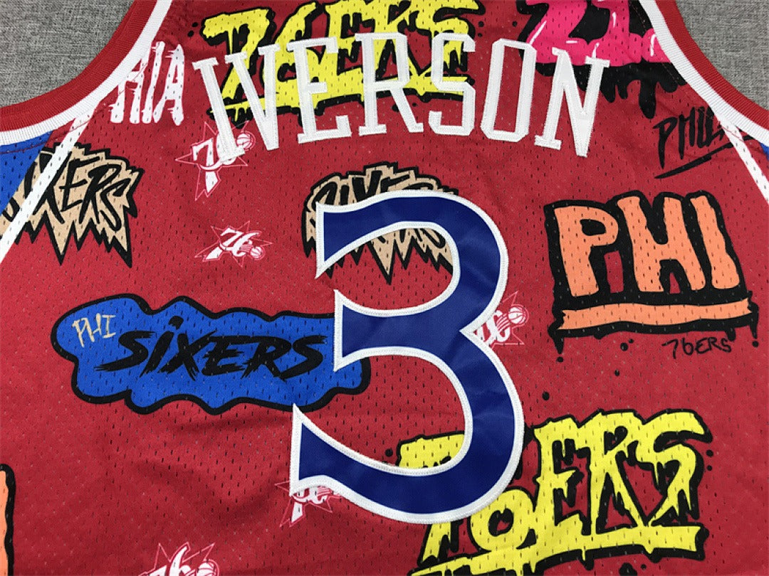 NBA Retro Philadelphia 76ers #3 Iverson Jersey