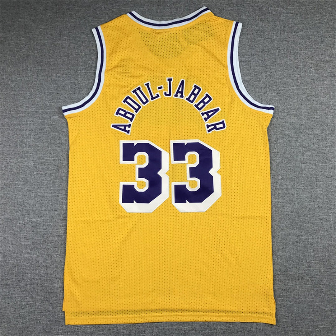 Kareem Abdul-Jabbar #33 Los Angeles Lakers NBA Retro Embroidered Jersey – Sizes S-XXXL