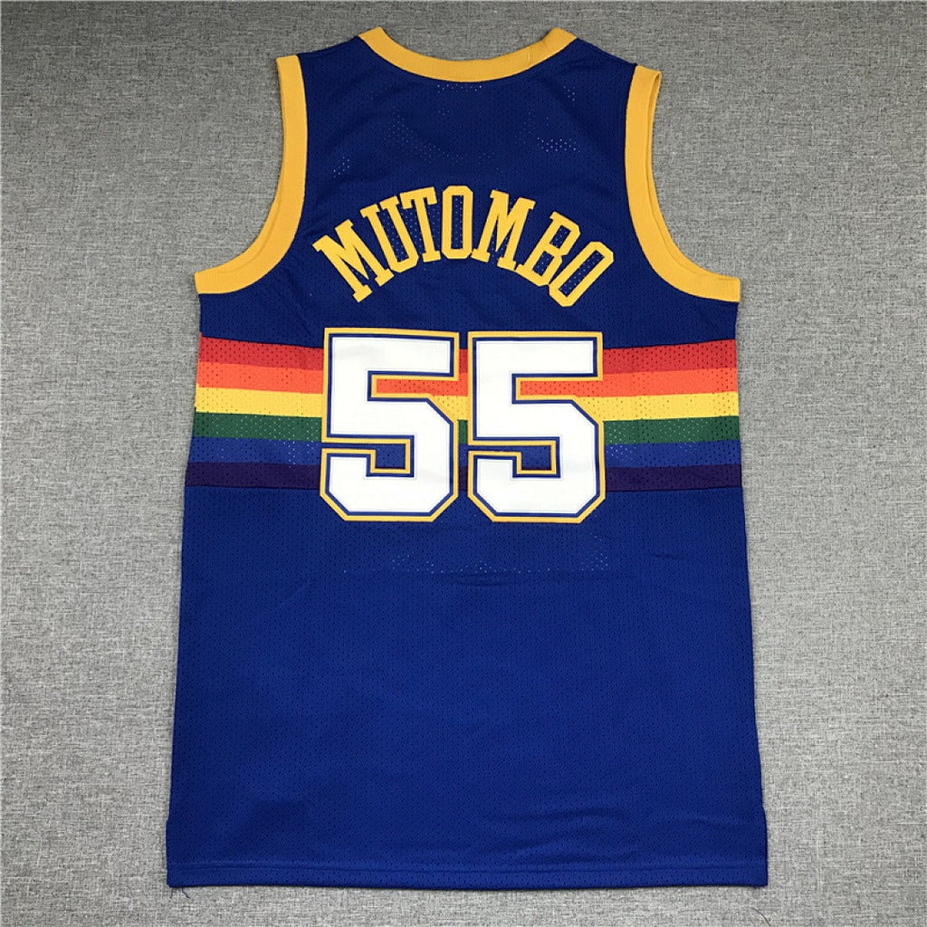 Dikembe Mutombo #55 Denver Nuggets NBA Retro Jersey