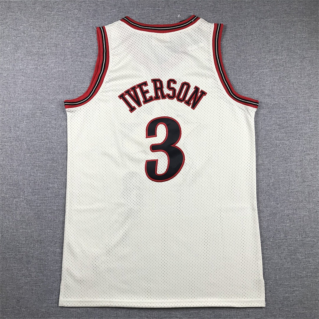 Philadelphia 76ers Allen Iverson #3 NBA Retro Embroidered Jersey – Sizes S-XXXL