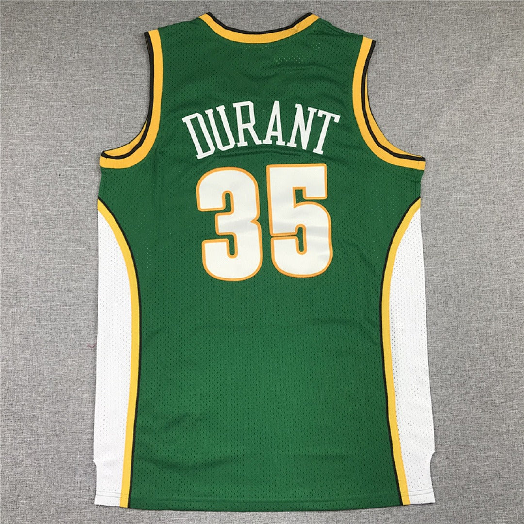 Seattle SuperSonics #35 Kevin Durant NBA Retro Embroidered Jersey – Sizes S-XXXL