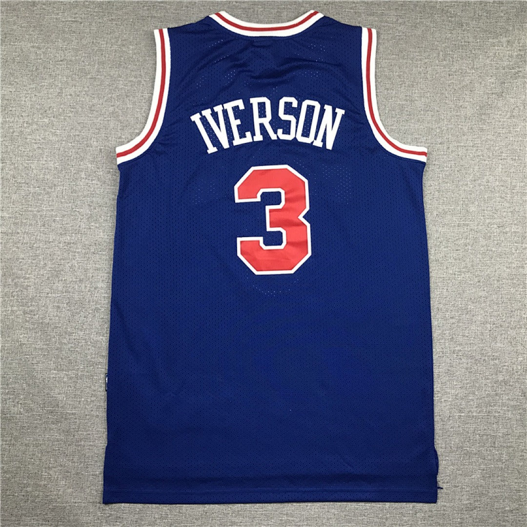 NBA Philadelphia 76ers 10th Anniversary Edition #3 Iverson Retro Jersey