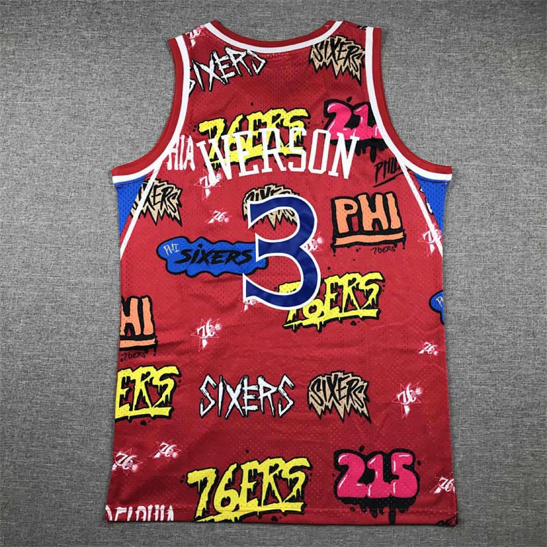 NBA Retro Philadelphia 76ers #3 Iverson Jersey