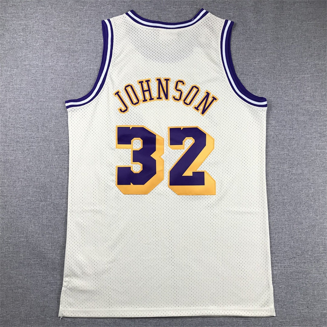 Magic Johnson #32 Los Angeles Lakers NBA Retro Embroidered Jersey – Sizes S-XXXL