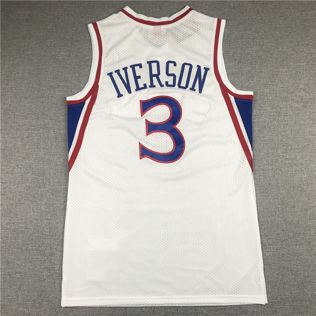 NBA 1996-97 Philadelphia 76ers #3 Iverson Retro Jersey