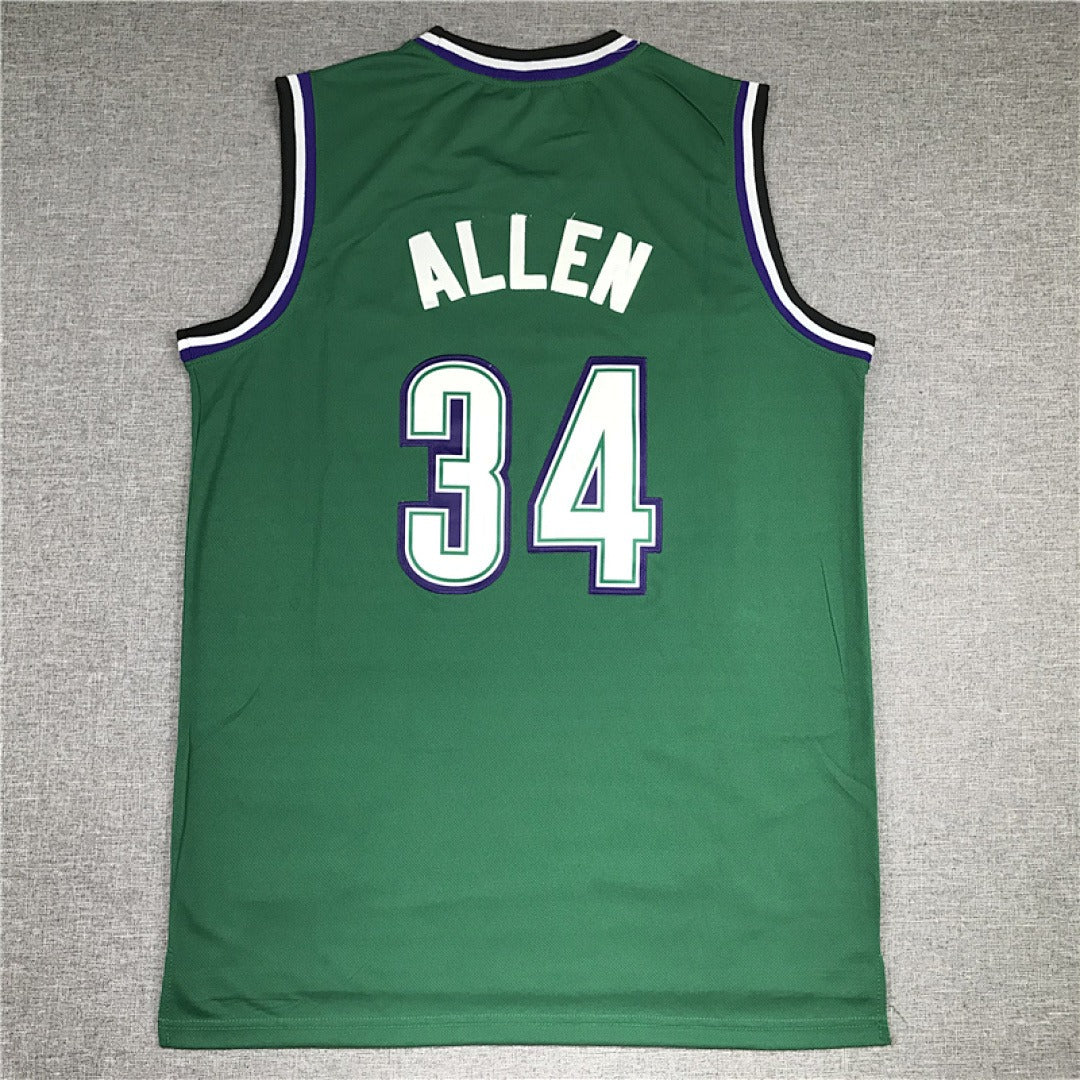 Milwaukee Bucks #34 Ray Allen Retro NBA Jersey – Sizes S–XXXL