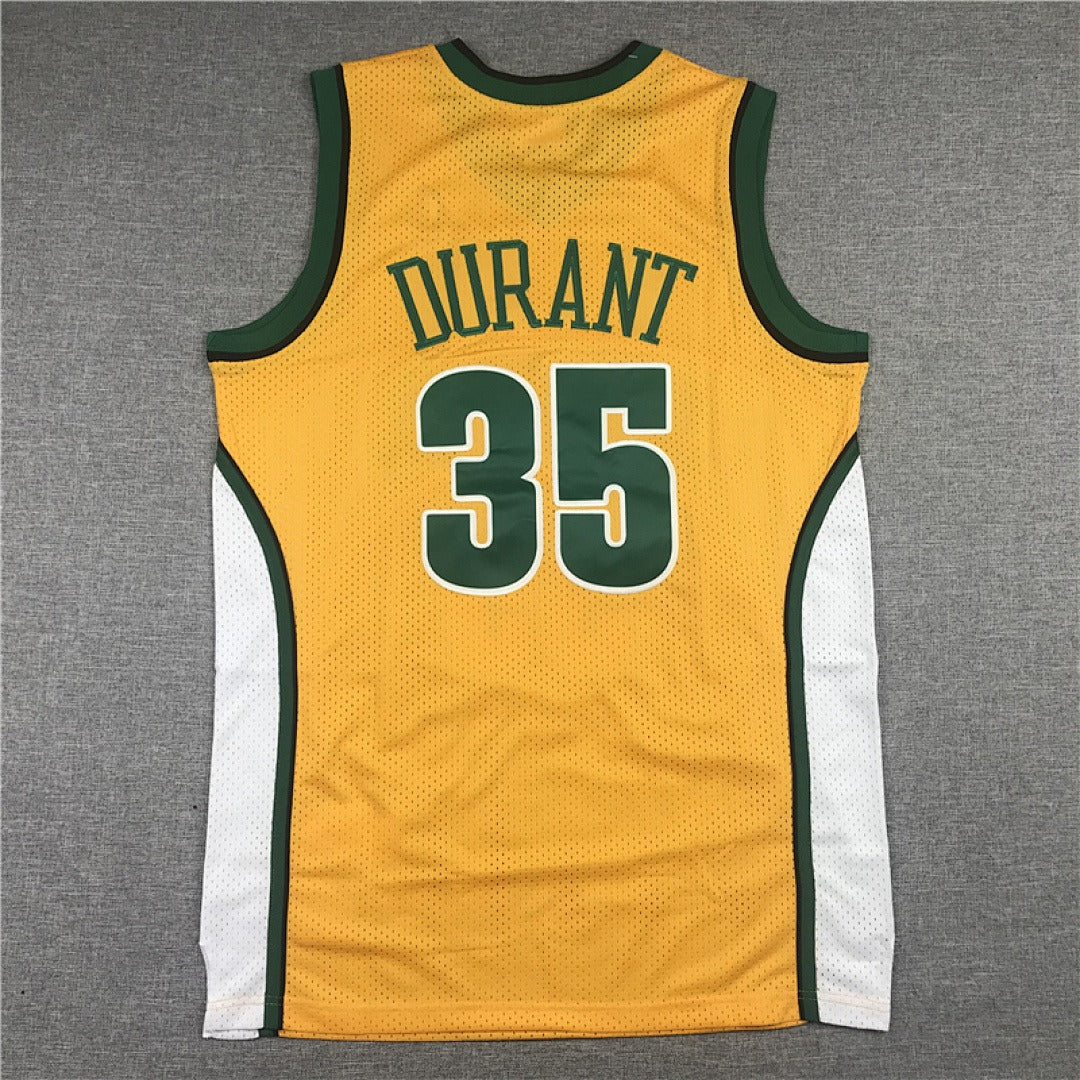 Seattle SuperSonics #35 Kevin Durant NBA Retro Embroidered Jersey – Sizes S-XXXL