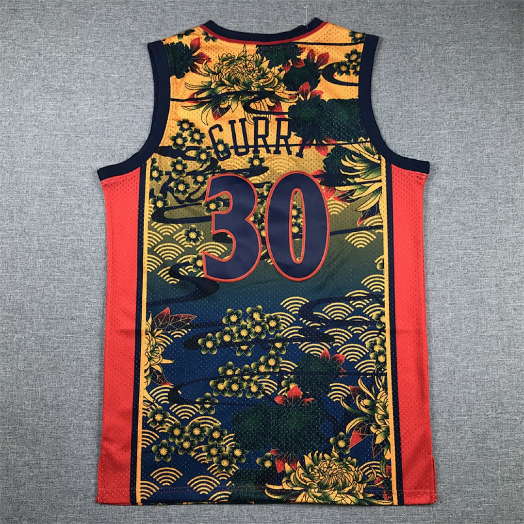 Retro NBA Golden State Warriors #30 Curry jersey