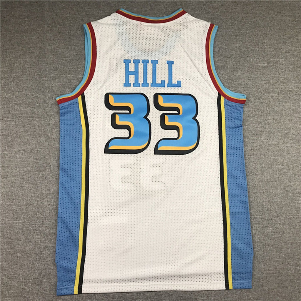 NBA retro Pistons Hill #33 jersey