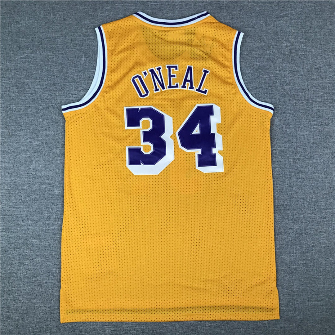 Shaquille O'Neal #34 Los Angeles Lakers NBA Retro Embroidered Jersey – Sizes S-XXXL