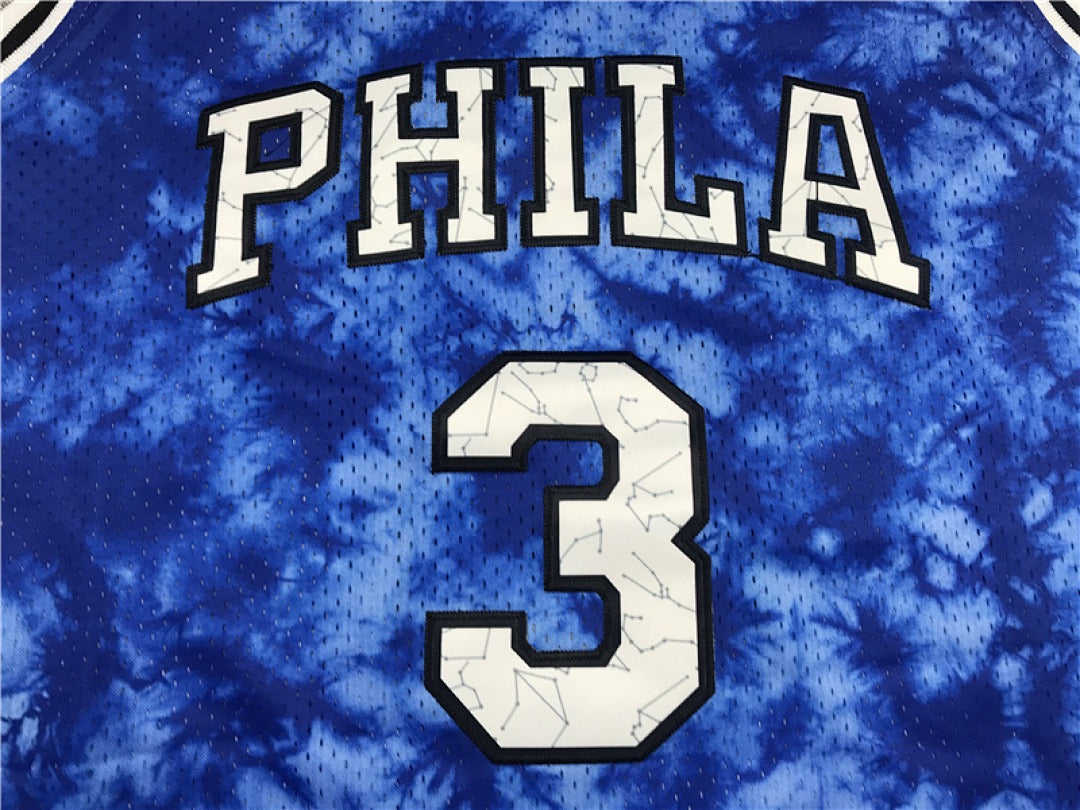 Philadelphia 76ers Allen Iverson #3 NBA Retro Embroidered Jersey – Sizes S-XXXL