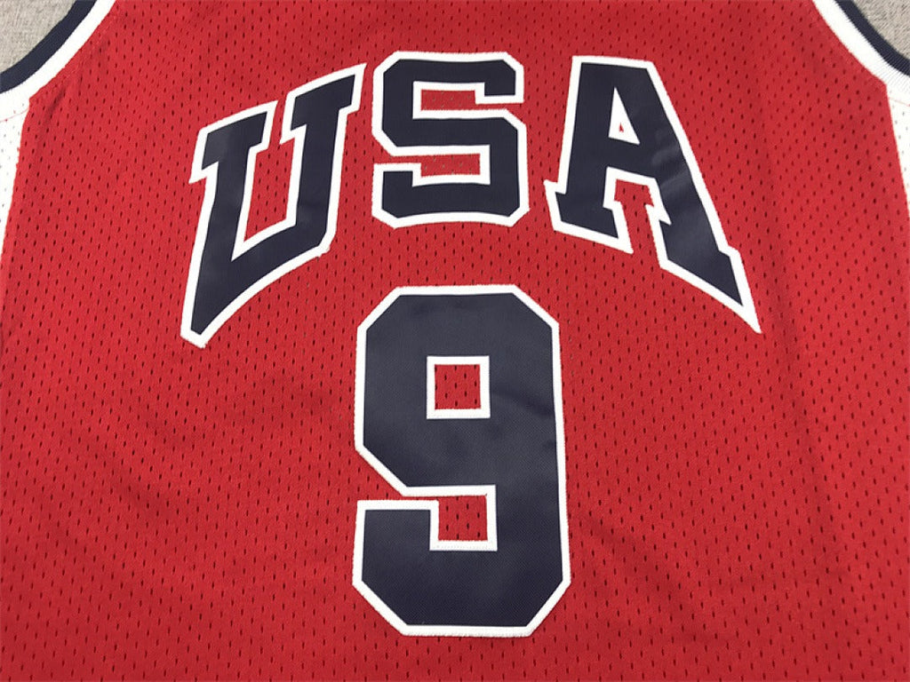 Men's 1984 USA Olympic National Team #9 Michael Jordan Retro Basketball Jersey