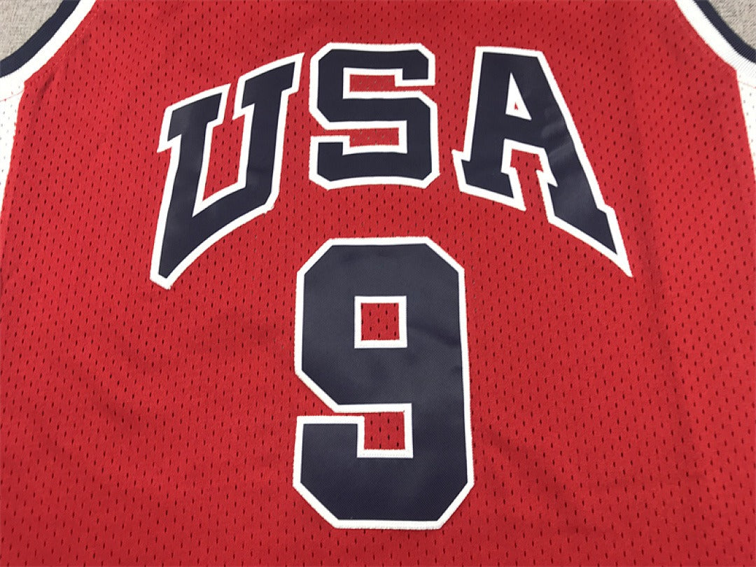 Men's 1984 USA Olympic National Team #9 Michael Jordan Retro Basketball Jersey