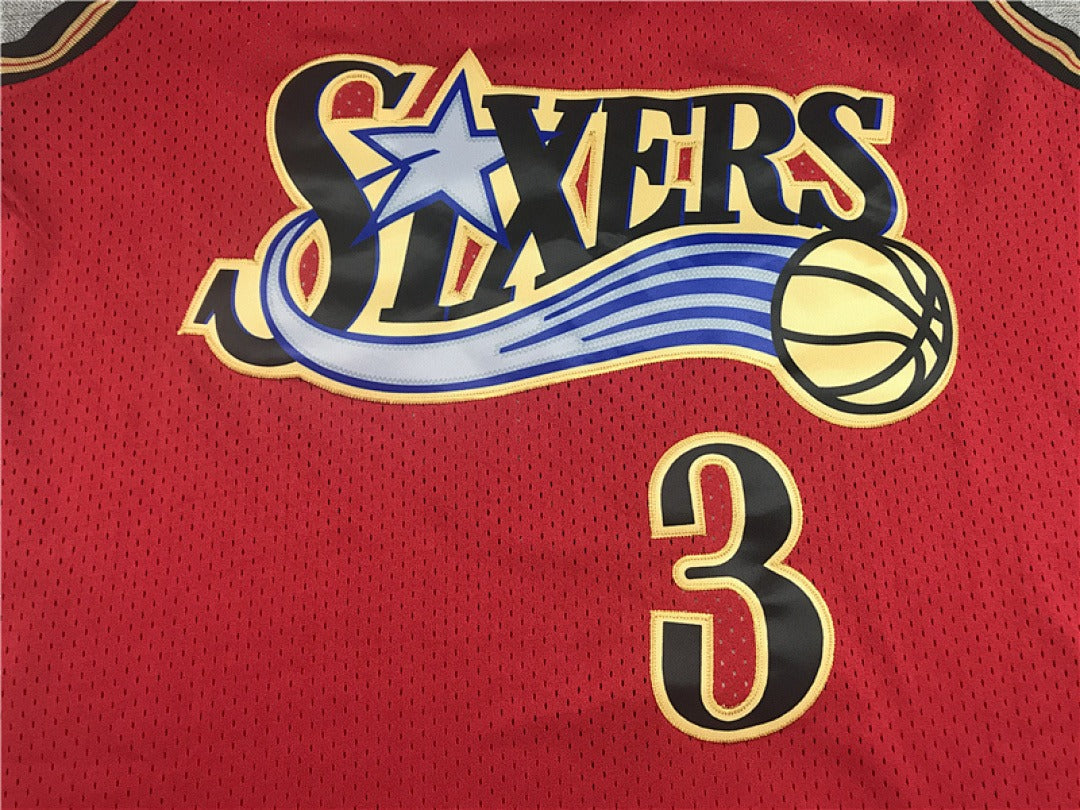 Philadelphia 76ers Allen Iverson #3 NBA Retro Embroidered Jersey – Sizes S-XXXL