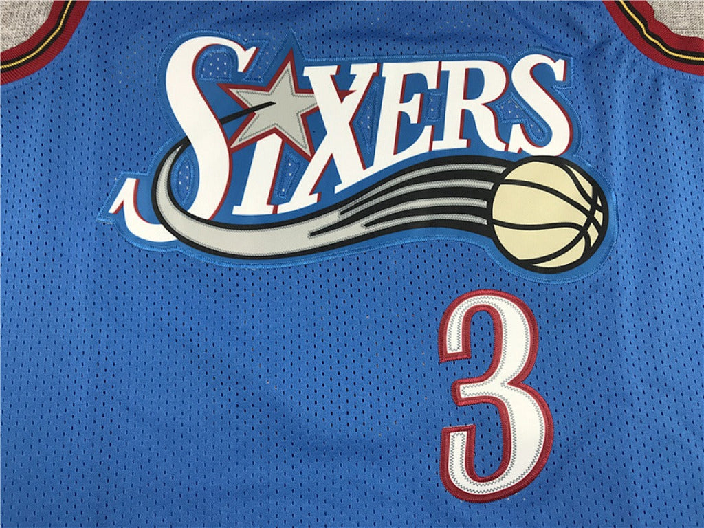 Philadelphia 76ers Allen Iverson #3 1999-2000 NBA Retro Embroidered Jersey – Sizes S-XXXL
