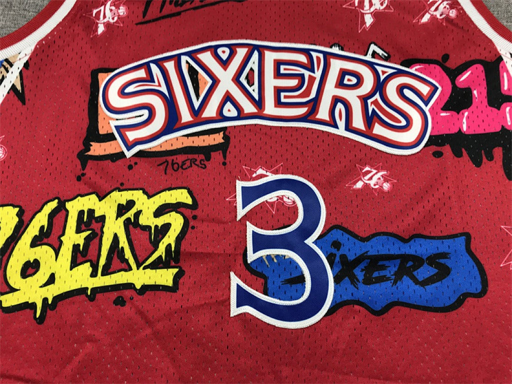 NBA Retro Philadelphia 76ers #3 Iverson Jersey