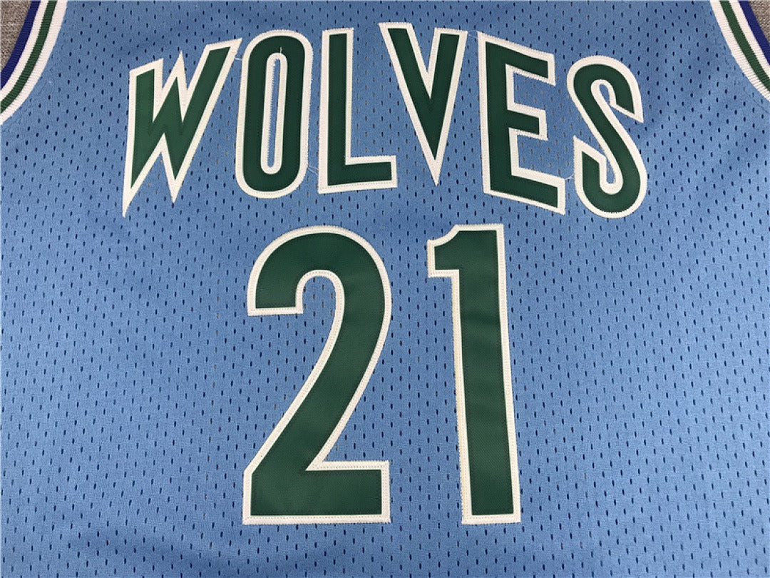 NBA 1995-96 Timberwolves #21 Garnett Retro Jersey