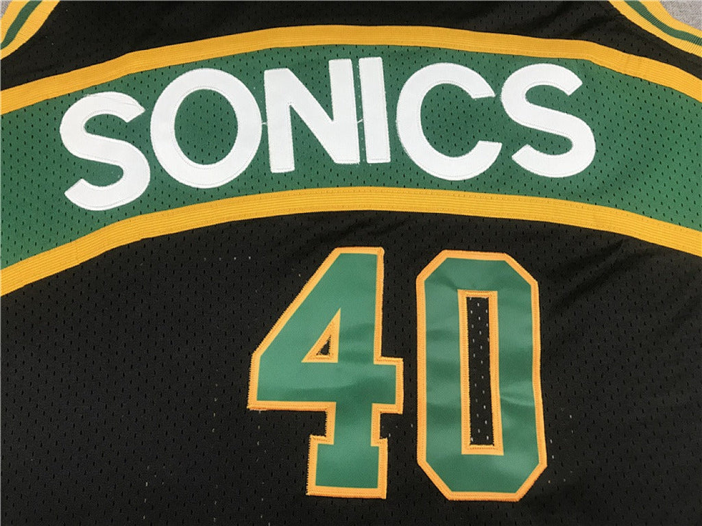 Shawn Kemp #40 Seattle SuperSonics Retro Embroidered Jersey – Sizes S-XXXL
