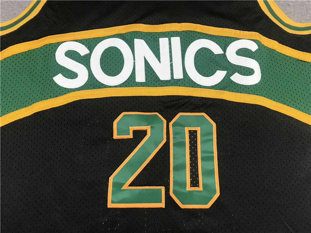 Seattle SuperSonics Gary Payton #20 NBA Retro Embroidered Jersey – Sizes S-XXXL