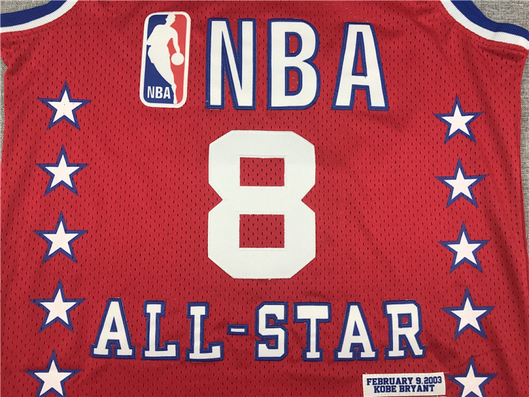 Los Angeles Lakers Kobe Bryant #8 2003 NBA All-Star Game Retro Embroidered Jersey – Sizes S-XXXL
