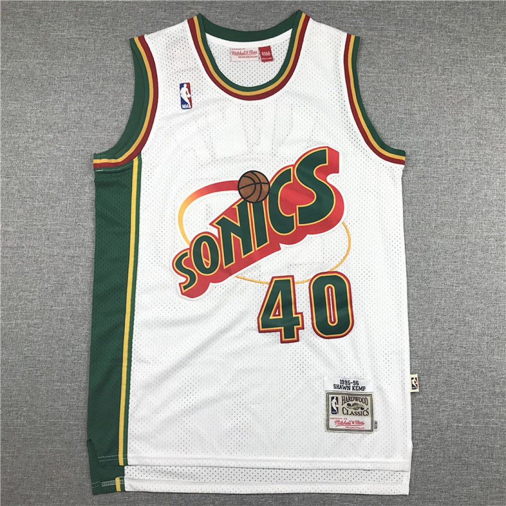 Shawn Kemp #40 Seattle SuperSonics Retro Embroidered Jersey – Sizes S-XXXL