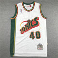 Shawn Kemp #40 Seattle SuperSonics Retro Embroidered Jersey – Sizes S-XXXL