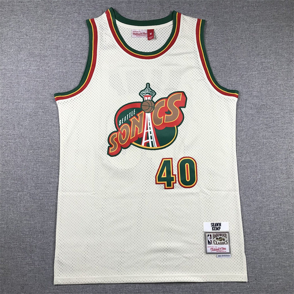 Shawn Kemp #40 Seattle SuperSonics Retro Embroidered Jersey – Sizes S-XXXL