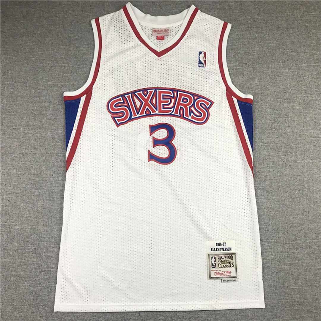 NBA 1996-97 Philadelphia 76ers #3 Iverson Retro Jersey