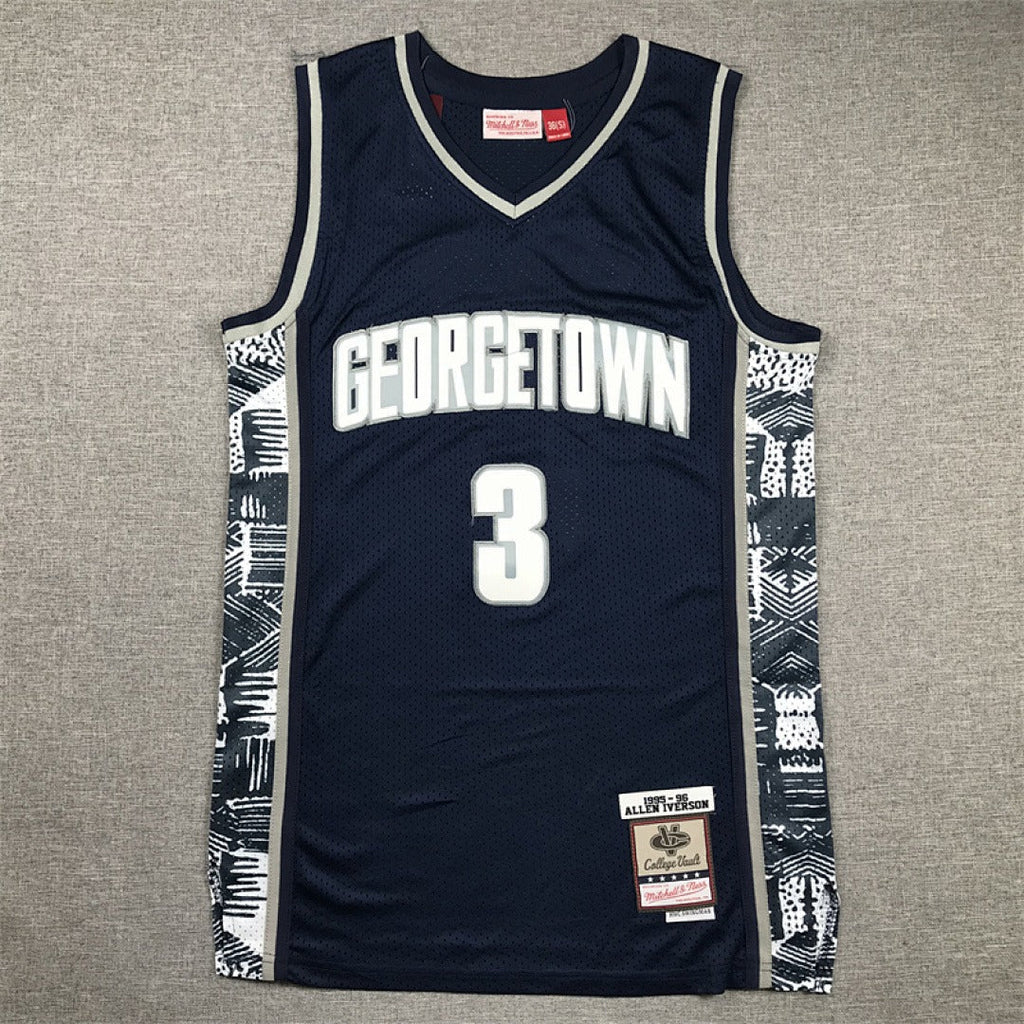 Georgetown Hoyas #3 Allen Iverson Retro NCAA Jersey – Sizes S–XXXL