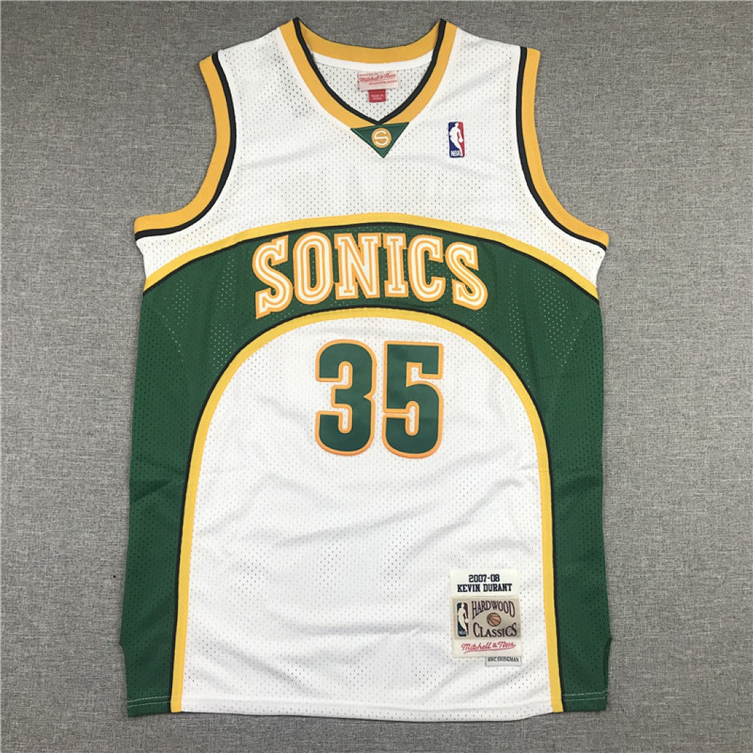 Seattle SuperSonics #35 Kevin Durant NBA Retro Embroidered Jersey – Sizes S-XXXL