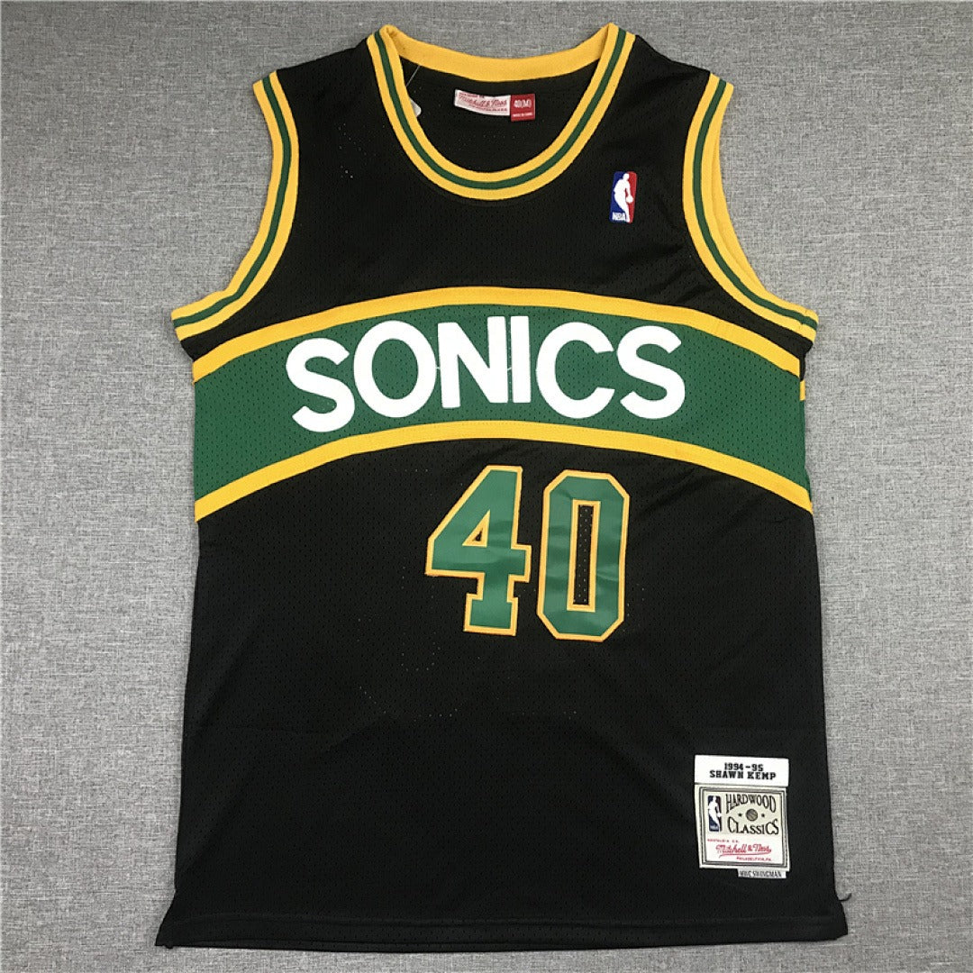 Shawn Kemp #40 Seattle SuperSonics Retro Embroidered Jersey – Sizes S-XXXL