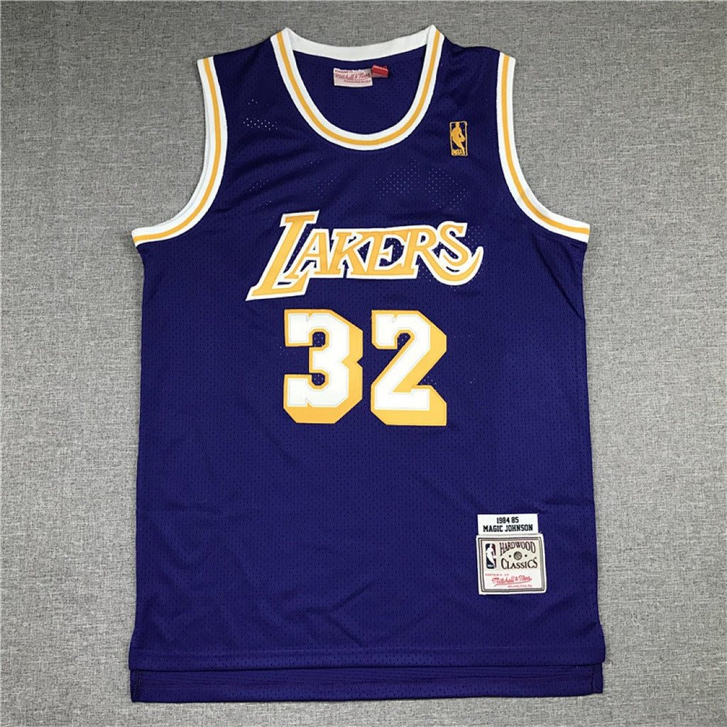 Magic Johnson #32 Los Angeles Lakers NBA Retro Embroidered Jersey – Sizes S-XXXL
