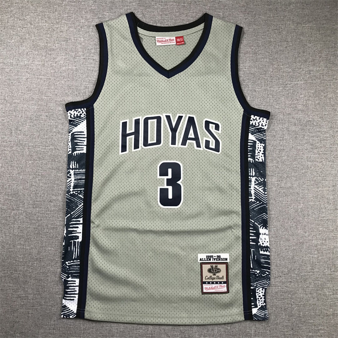 Georgetown Hoyas #3 Allen Iverson Retro NCAA Jersey – Sizes S–XXXL