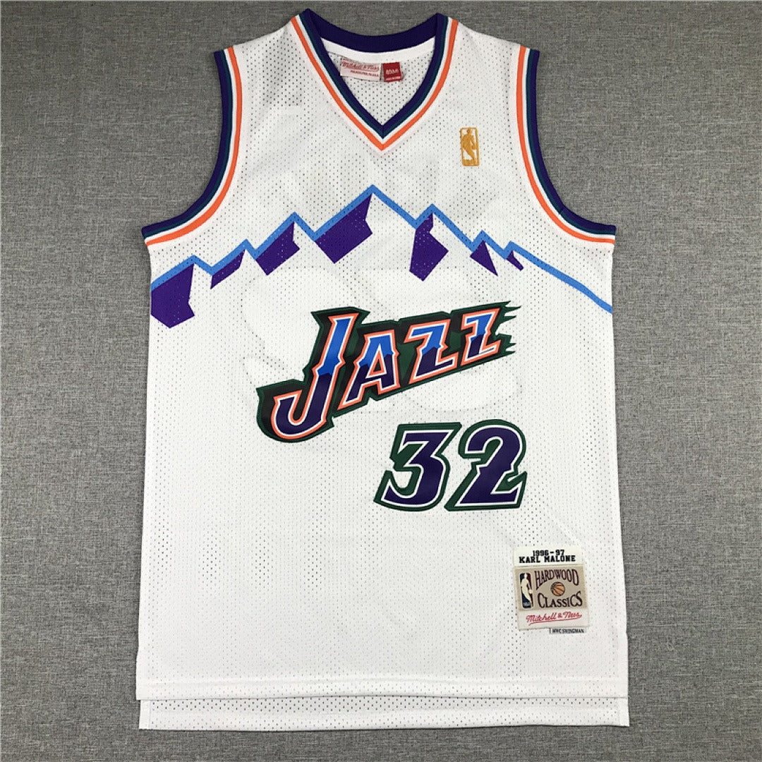 Utah Jazz #32 Karl Malone Retro NBA Jersey | Sizes S–XXXL