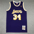 Shaquille O'Neal #34 Los Angeles Lakers NBA Retro Embroidered Jersey – Sizes S-XXXL