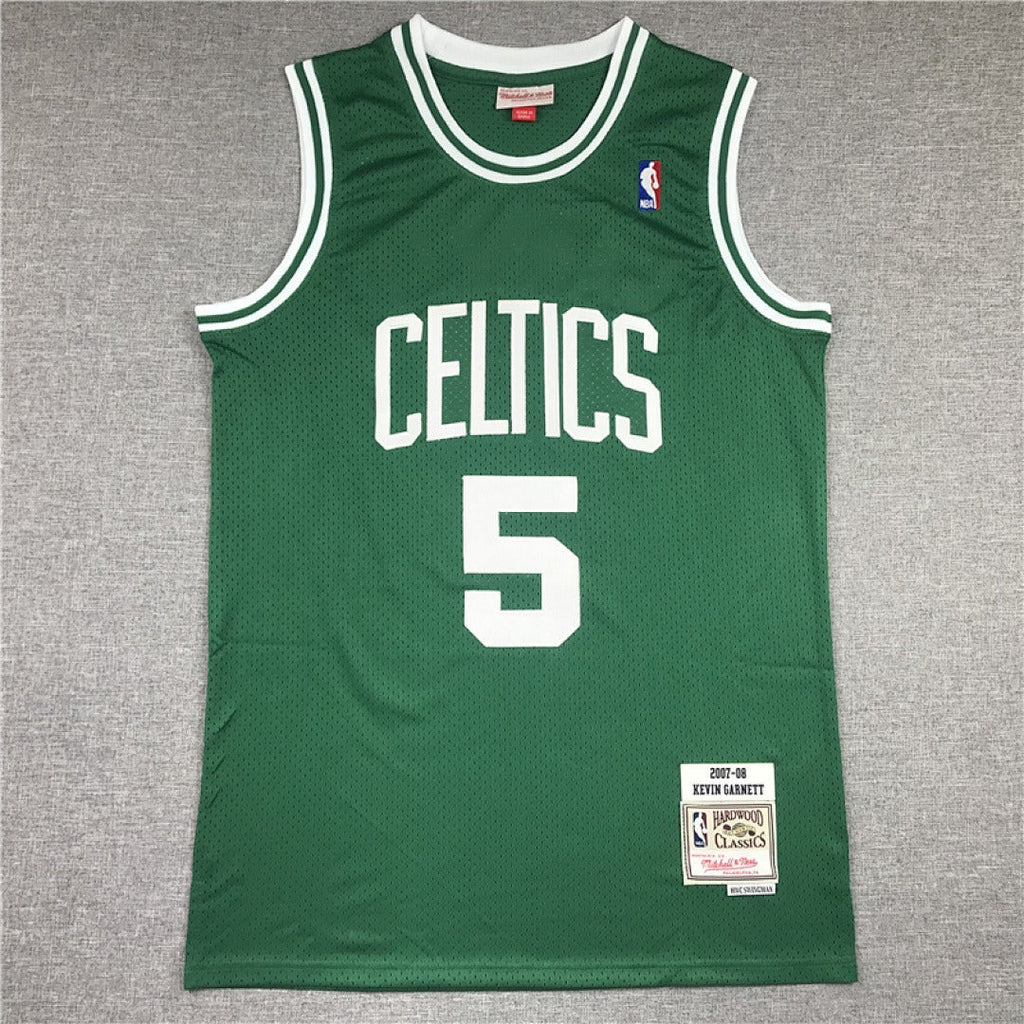 Kevin Garnett #5 Boston Celtics Retro NBA Jersey – Sizes S–XXXL
