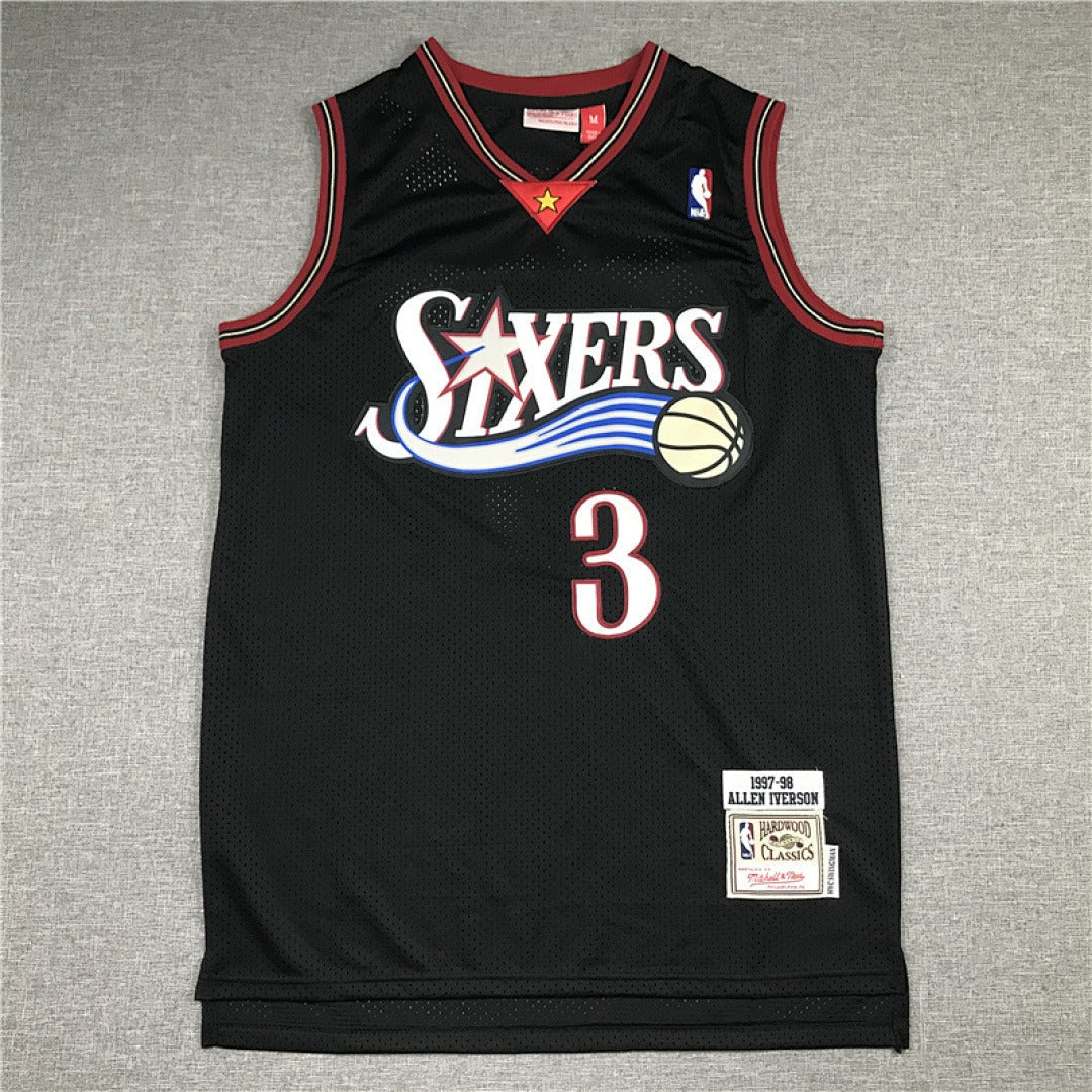 Philadelphia 76ers Allen Iverson #3 NBA Retro Embroidered Jersey – Sizes S-XXXL